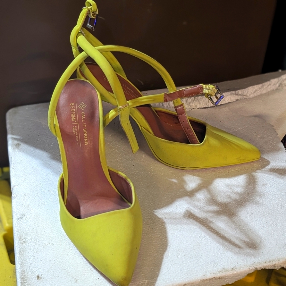Call It Spring yellow heels